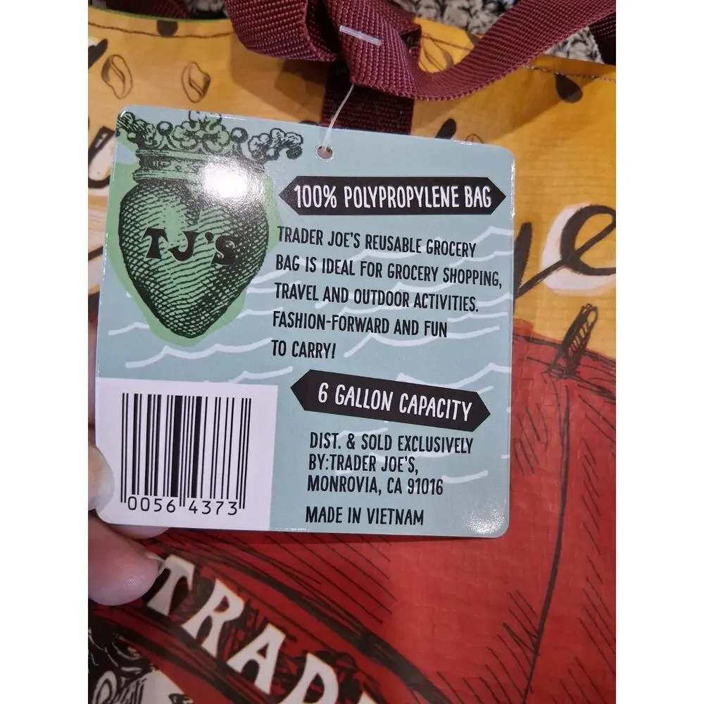 Trader Joe's WASHINGTON STATE & Idaho Regional Reusable Grocery Tote Set 2 Bags